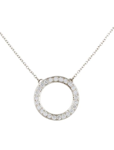 tiffany's circle necklace|tiffany round diamond necklace.